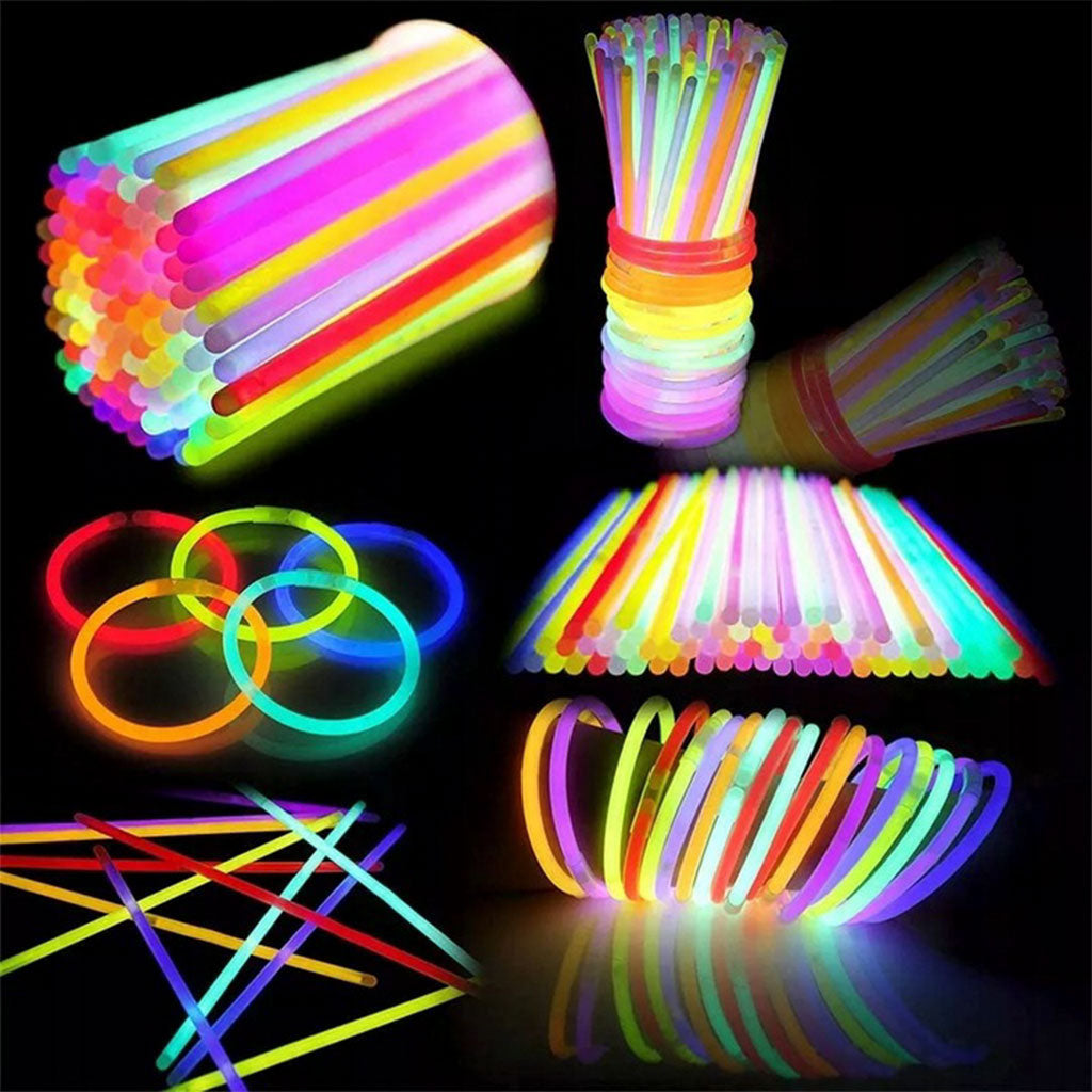 Glow Sticks Bulk Party Favors 50pcs 8inch Party Time - أساور مضيئة للحفلات