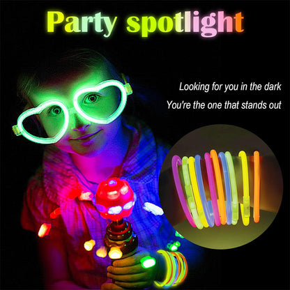Glow Sticks Bulk Party Favors 50pcs 8inch Party Time - أساور مضيئة للحفلات