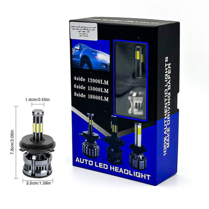 Kit Lampe de phare H1 LED 6 Directions 6000K - مصابيح إضاءة أمامية للسيارات