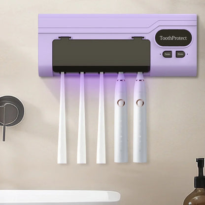 Désinfectant et support de brosse à dents intelligent rechargeable 5 emplacements - حامل فرش الأسنان