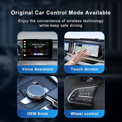 Adaptateur sans fil Android pour voiture Carplay et Android Auto - محول "كاربلاي" اللاسلكي 2 في 1