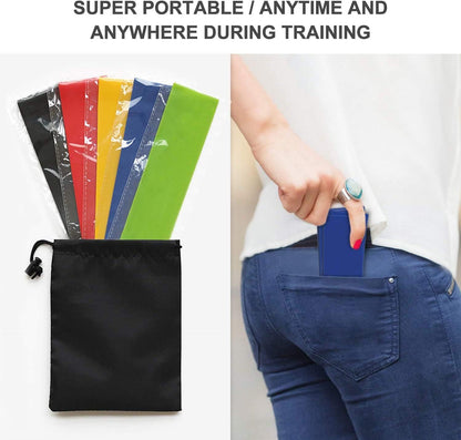 Ensemble de bandes de résistance Elastiques 5Pcs pour exercices de sport - طقم أحزمة المقاومة للرياضيين