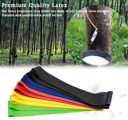 Ensemble de bandes de résistance Elastiques 5Pcs pour exercices de sport - طقم أحزمة المقاومة للرياضيين