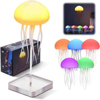 Lampe de chevet méduse à dégradé RGB avec tentacules animés - مصباح قنديل البحر