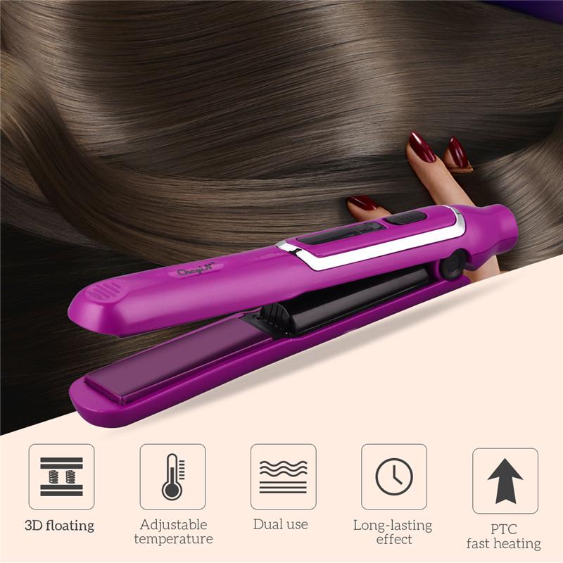 Mini Lisseur à cheveux rechargeable USB avec Base de Chargement - مكواة شعر لاسلكية 2 في 1
