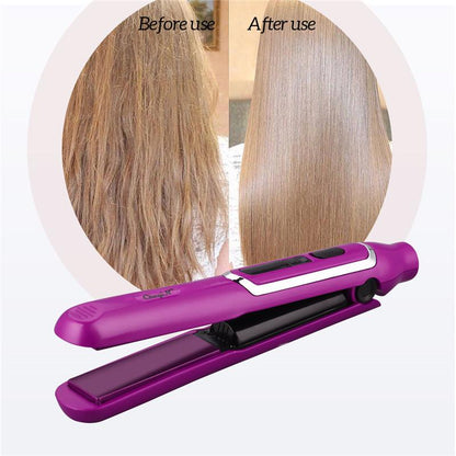 Mini Lisseur à cheveux rechargeable USB avec Base de Chargement - مكواة شعر لاسلكية 2 في 1