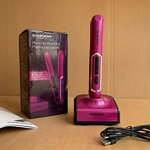 Mini Lisseur à cheveux rechargeable USB avec Base de Chargement - مكواة شعر لاسلكية 2 في 1
