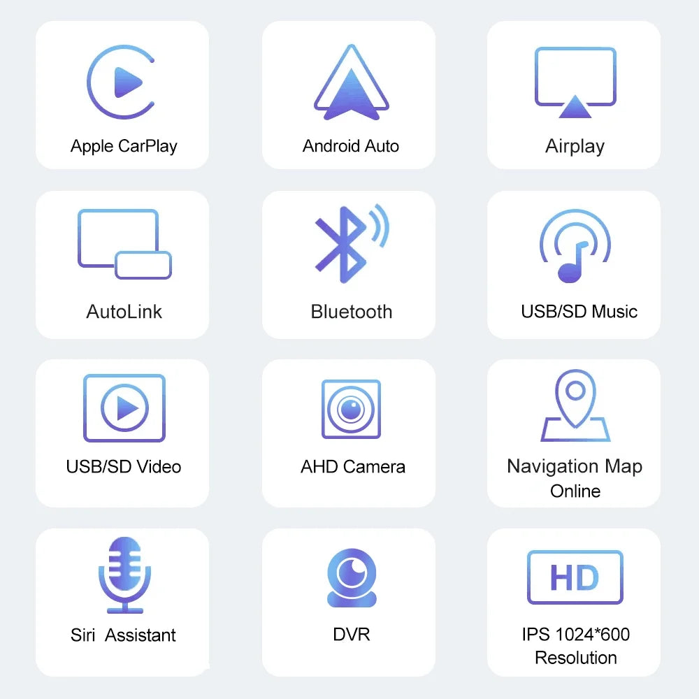 Autoradio 1 DIN MP5 Player Carplay et Android Auto Full HD - مشغل راديو للسيارة