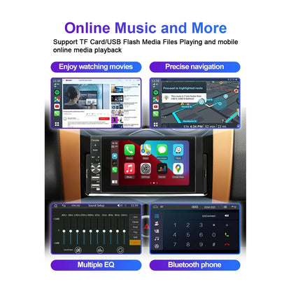 Autoradio 1 DIN MP5 Player Carplay et Android Auto Full HD - مشغل راديو للسيارة