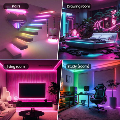 Bande LED RGB tube 360° numérique 5m 16mm USB 5V App Control - شريط إضاءة ملونة
