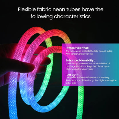 Bande LED RGB tube 360° numérique 5m 16mm USB 5V App Control - شريط إضاءة ملونة