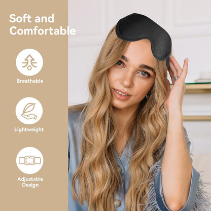 Masque de sommeil 3D ergonomique et profond amélioré avec sangle ajustable - قناع نوم مريح
