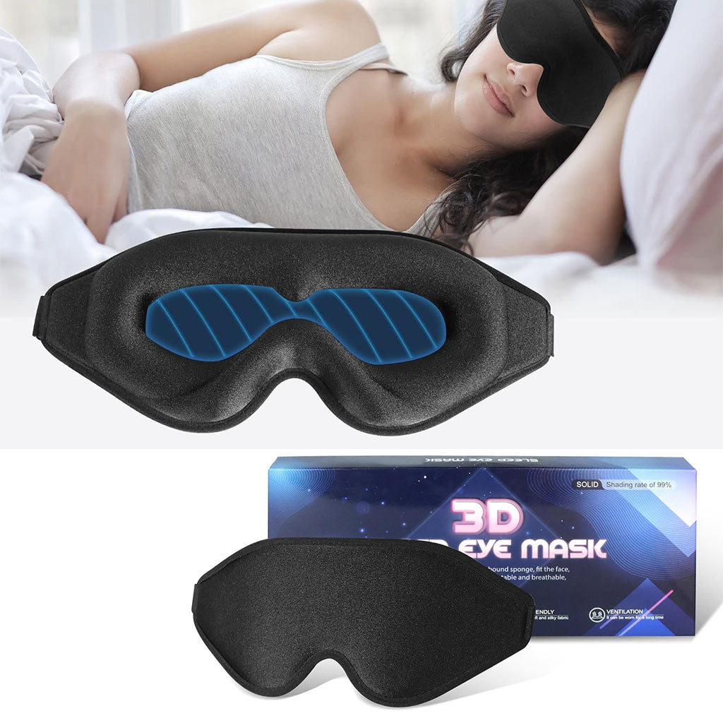 Masque de sommeil 3D ergonomique et profond amélioré avec sangle ajustable - قناع نوم مريح تنزوت