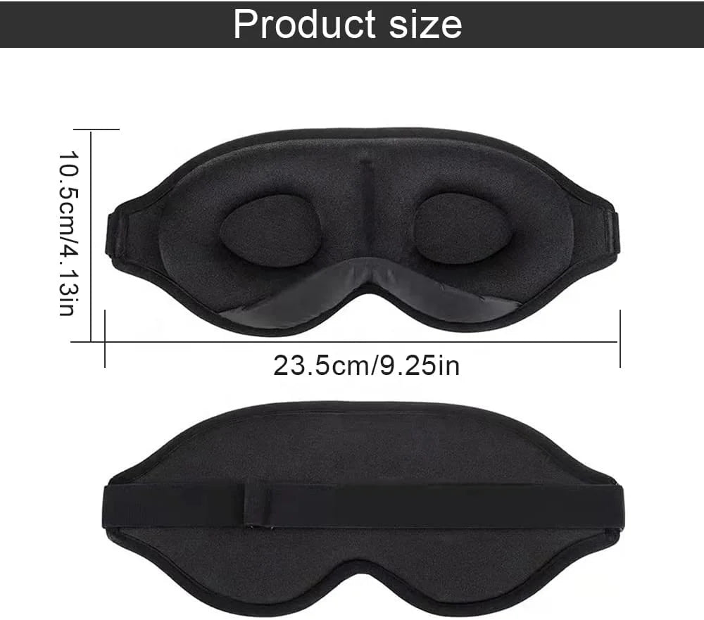 Masque de sommeil 3D ergonomique et profond amélioré avec sangle ajustable - قناع نوم مريح