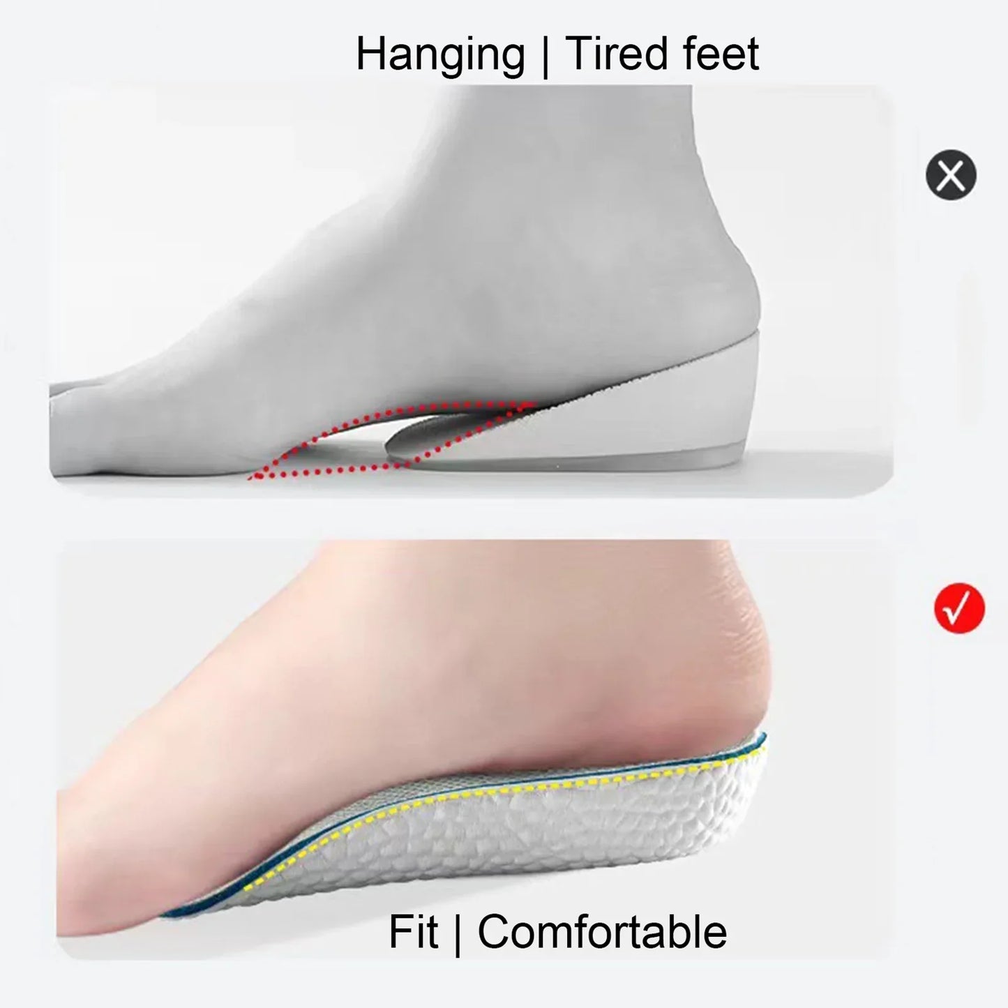 Semelles de chaussures orthopédiques pour augmenter la hauteur 3.5cm - نعل زيادة الطول وتصحيح القوام