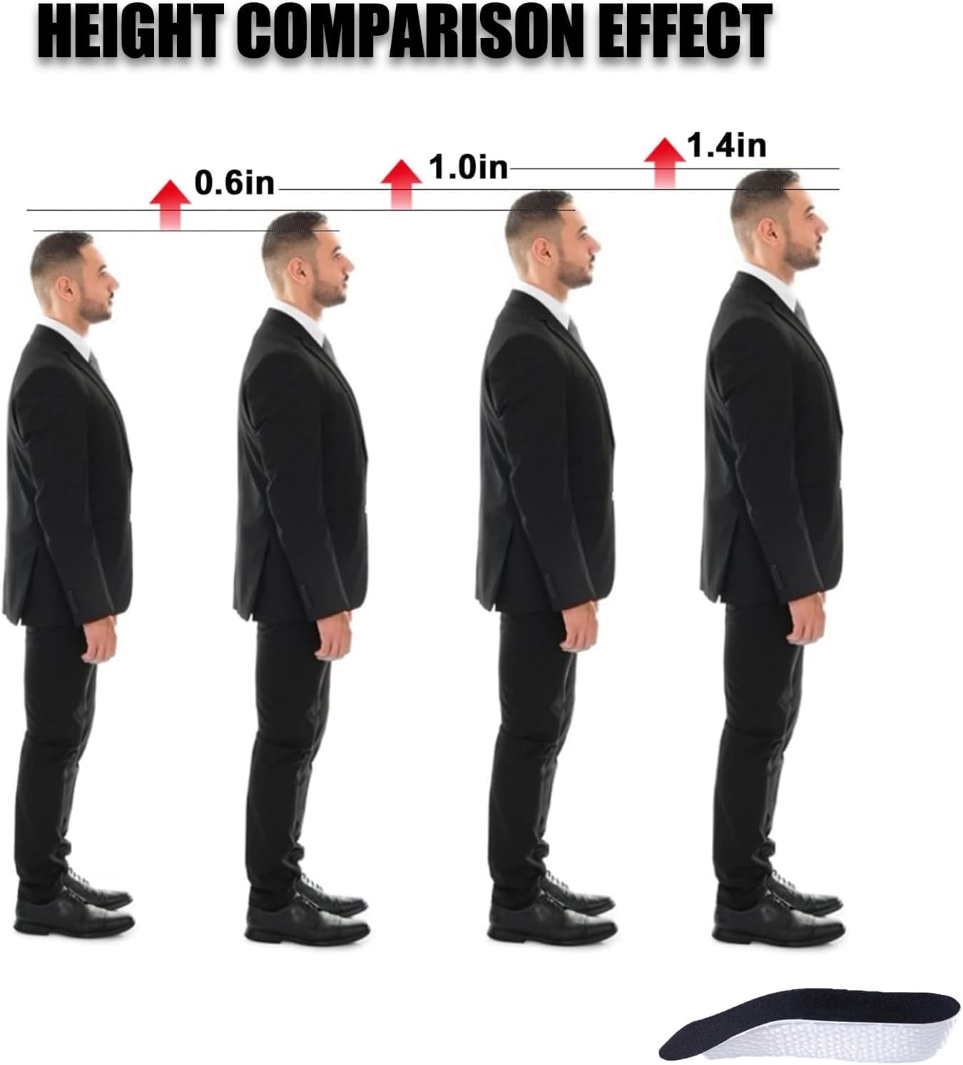 Semelles de chaussures orthopédiques pour augmenter la hauteur 3.5cm - نعل زيادة الطول وتصحيح القوام