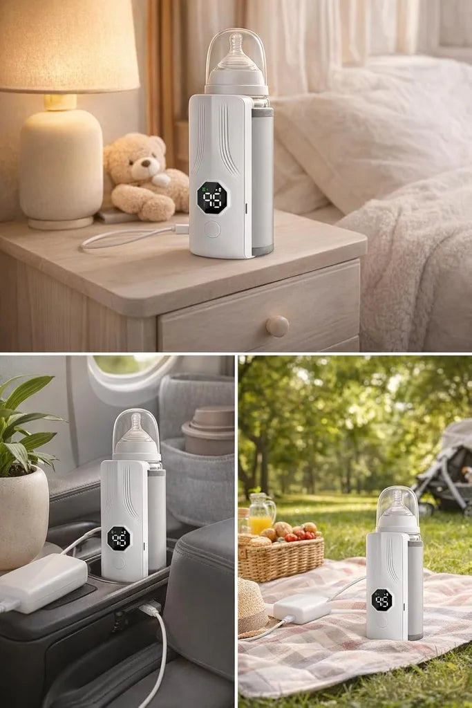 Chauffe-biberon portable rechargeable avec écran LCD et Température réglable - سخان قارورة الحليب