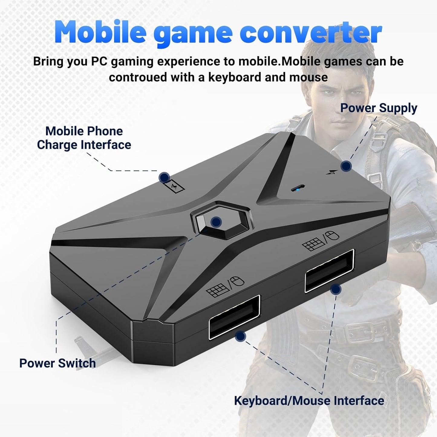 Convertisseur de clavier et de souris M1 Pro pour Smartphone et Tablette Android - محول لوحة مفاتيح وماوس للألعاب أندرويد