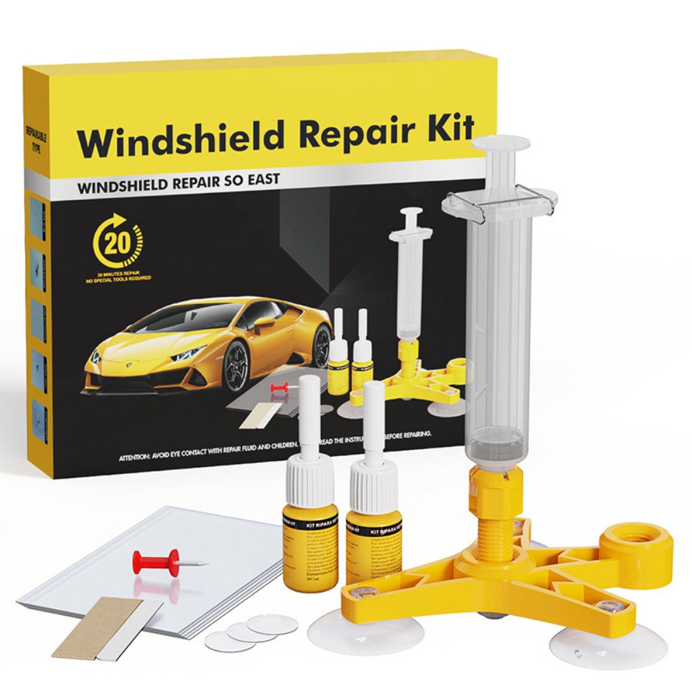 Kit de réparation de pare-brise fissuré - طقم إصلاح الزجاج الأمامي المتشقق تنزوت