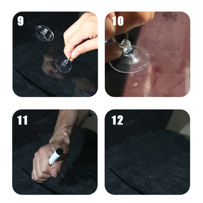 Kit de réparation de pare-brise fissuré - طقم إصلاح الزجاج الأمامي المتشقق