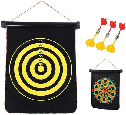 Jeu de fléchettes magnétique avec cible enroulable et suspendue avec 6 fléchettes incluses - لعبة رمي السهام