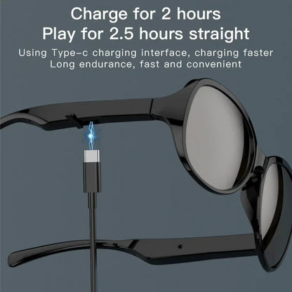 Lunettes de soleil intelligentes ecouteurs sans fil Bluetooth, appels mains libres - نظارات شمسية ذكيةو سماعات رأس لاسلكية بتقنية البلوتوث