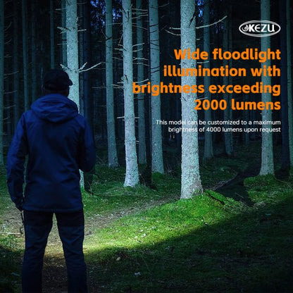Lampe Torche tactique ultra-puissant 2000 lumens Portée  600 mètres battrie 16000mAh - مصباح يدوي تكتيكي فائق القوة