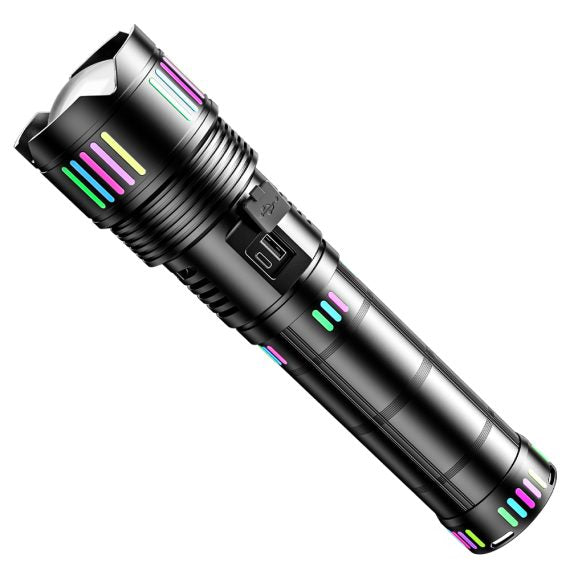 Lampe Torche tactique ultra-puissant 2000 lumens Portée  600 mètres battrie 16000mAh - مصباح يدوي تكتيكي فائق القوة