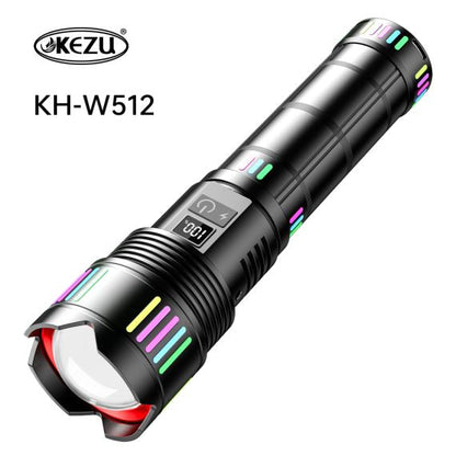 Lampe Torche tactique ultra-puissant 2000 lumens Portée  600 mètres battrie 16000mAh - مصباح يدوي تكتيكي فائق القوة