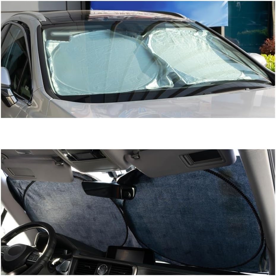 Pare-soleil de pare-brise avant et arrière de voiture protection solaire et UV - مظلة شمسية للسيارة