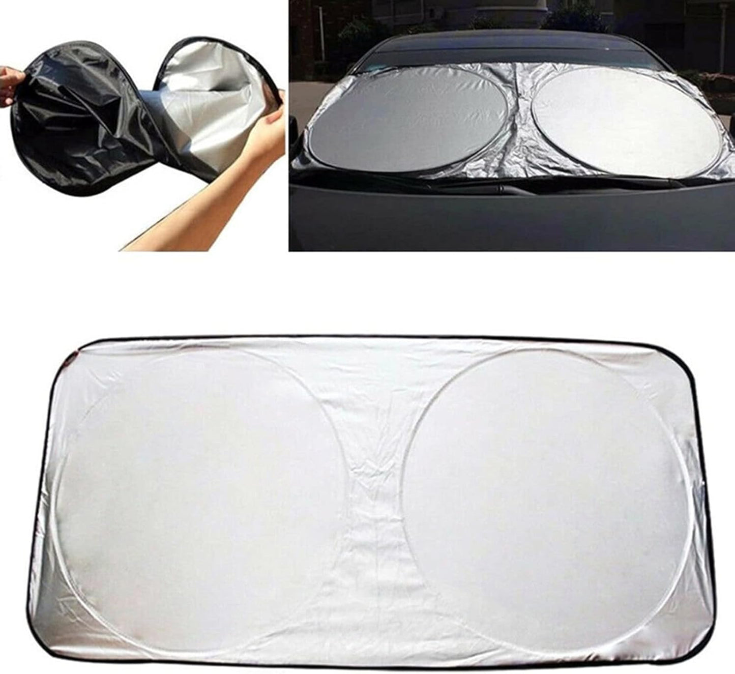 Pare-soleil de pare-brise avant et arrière de voiture protection solaire et UV - مظلة شمسية للسيارة تنزوت