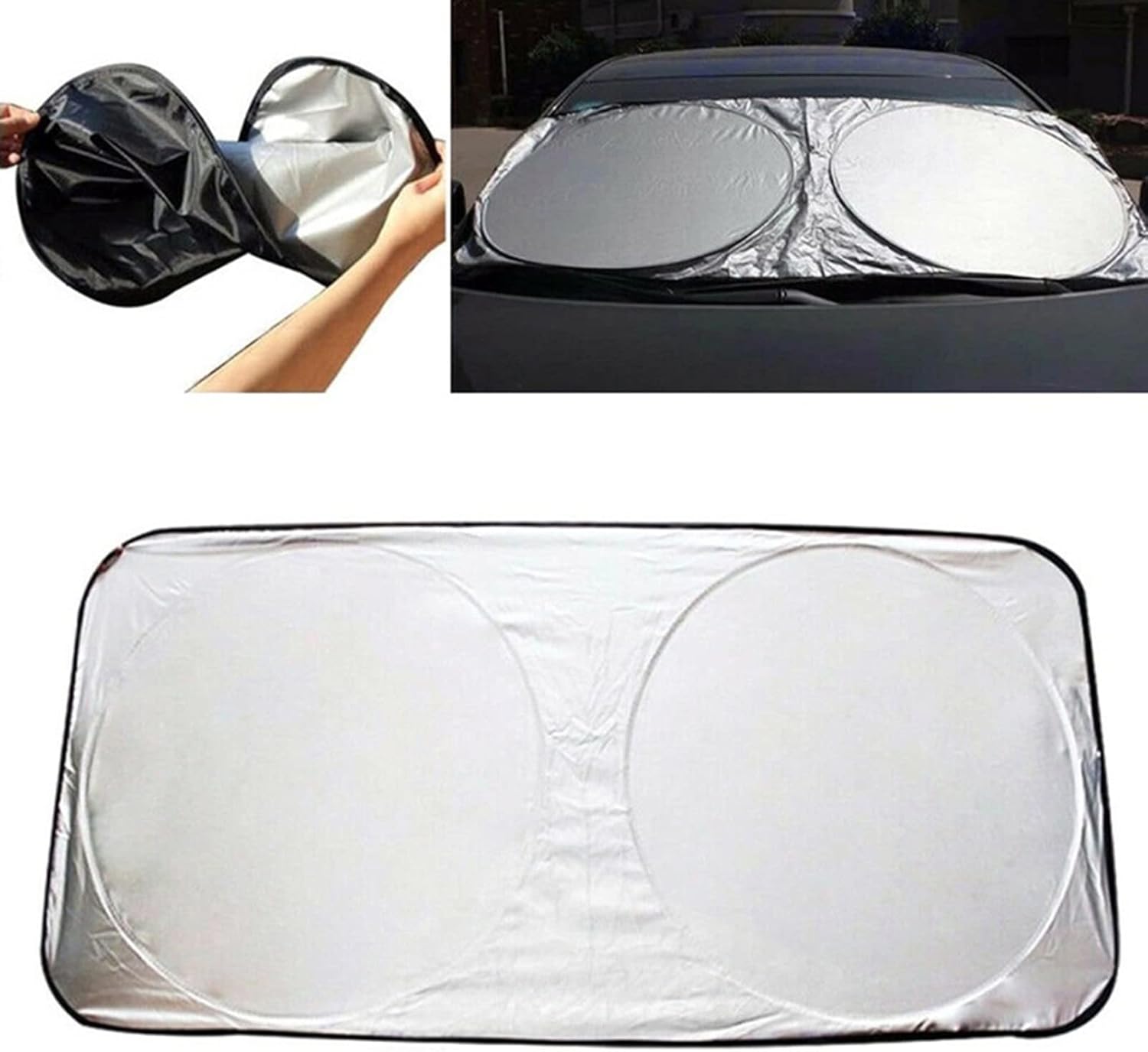 Pare-soleil de pare-brise avant et arrière de voiture protection solaire et UV - مظلة شمسية للسيارة تنزوت