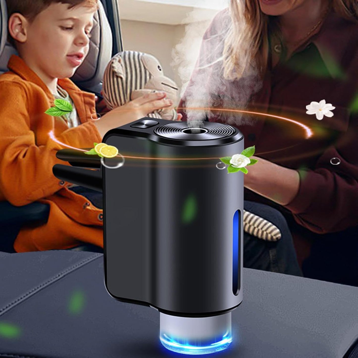 Diffuseur d'huile intelligent à clip sortie de climatisation avec 3 recharge - طقم معطر سيارة