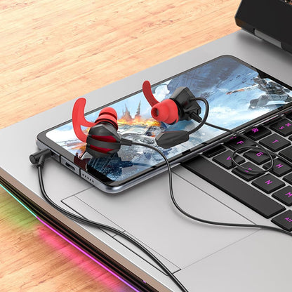 Écouteurs de jeu filaire intra-auriculaire avec microphone E-Sport Hoco M105 - سماعات ألعاب إحترافية مع ميكروفون