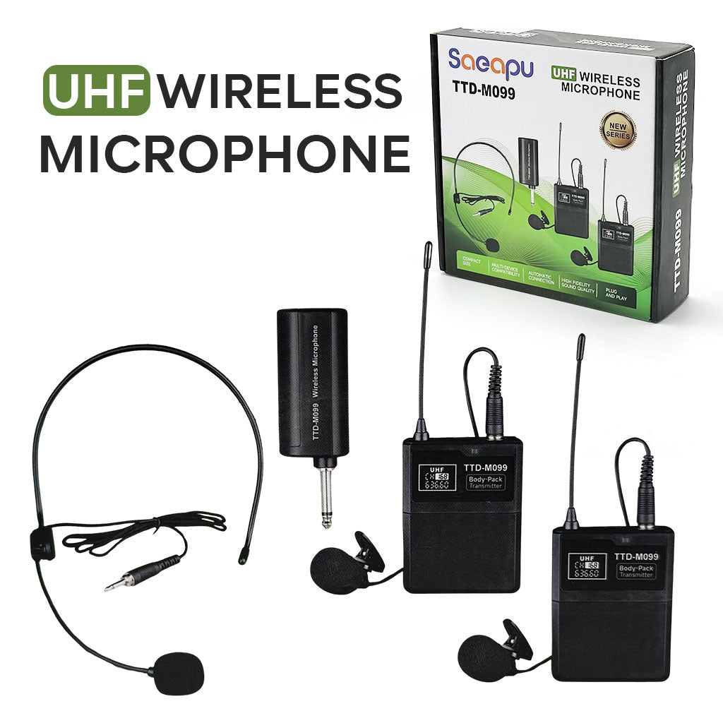 Microphone UHF Sans Fil Rechargeable TTD-M099 - ميكروفون لاسلكي قابل للشحن تنزوت