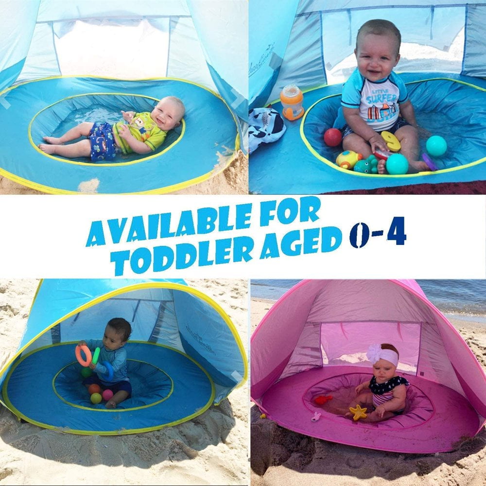tente de plage bébé avec piscine - خيمة أطفال مع مسبح صغير للعب على الشاطئ والحديقة