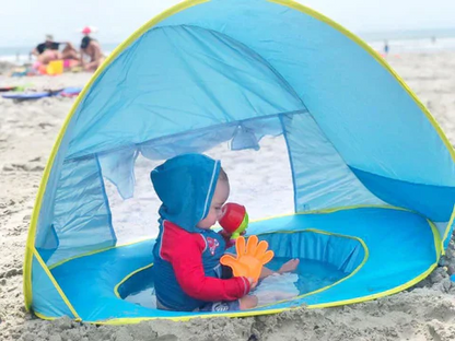 tente de plage bébé avec piscine - خيمة أطفال مع مسبح صغير للعب على الشاطئ والحديقة