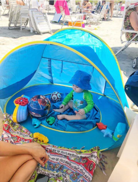 tente de plage bébé avec piscine - خيمة أطفال مع مسبح صغير للعب على الشاطئ والحديقة