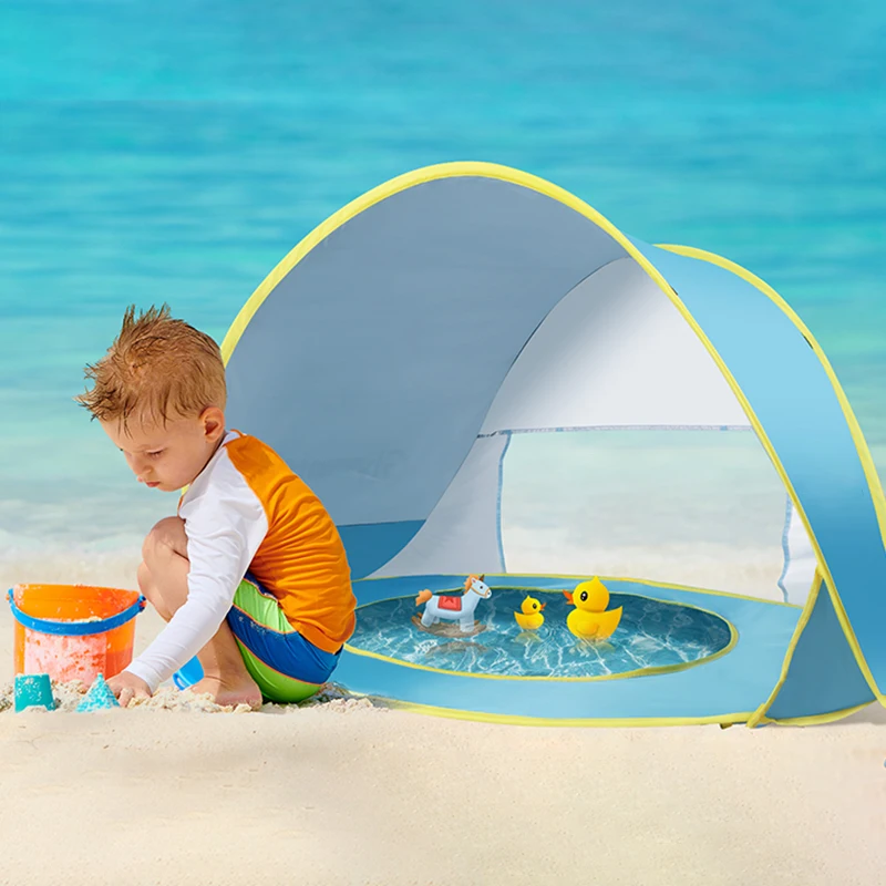 tente de plage bébé avec piscine - خيمة أطفال مع مسبح صغير للعب على الشاطئ والحديقة