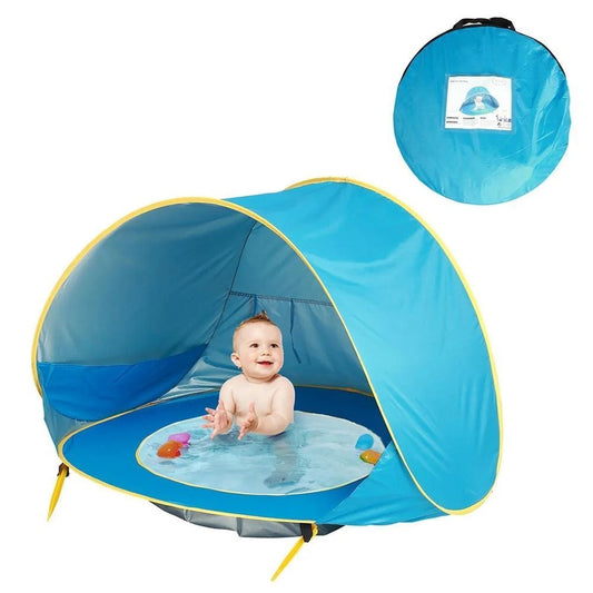 tente de plage bébé avec piscine - خيمة أطفال مع مسبح صغير للعب على الشاطئ والحديقة تنزوت