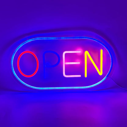 Panneau LED Neon Signe Open - لوحة مضيئة لواجهة محل