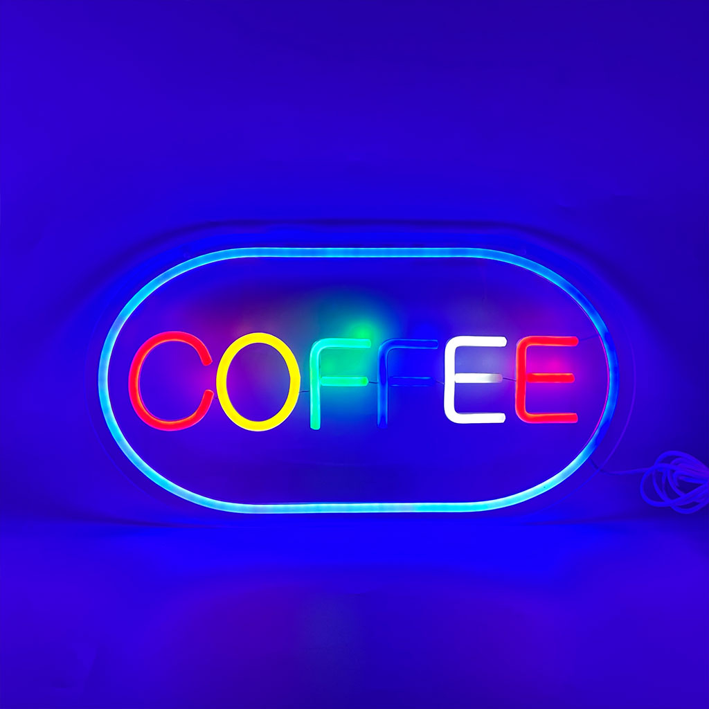 Panneau LED Neon Signe Coffee - لوحة مضيئة لواجهة محل