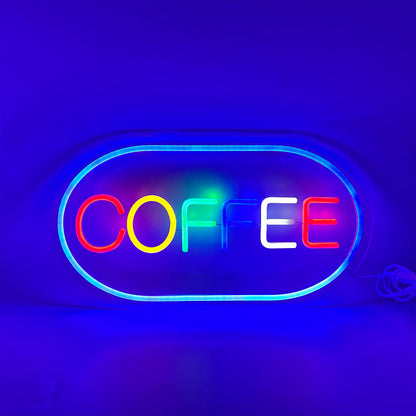 Panneau LED Neon Signe Coffee - لوحة مضيئة لواجهة محل