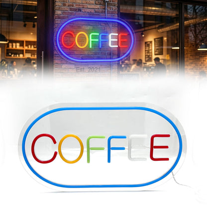 Panneau LED Neon Signe Coffee - لوحة مضيئة لواجهة محل تنزوت