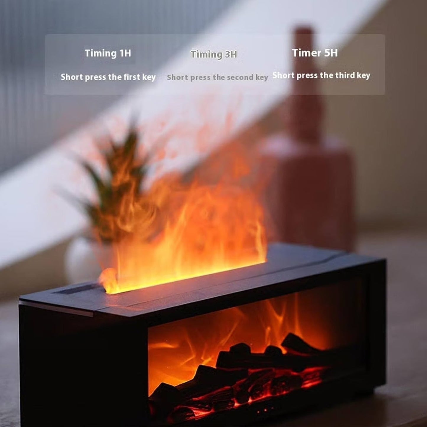 Humidificateur Effet Flamme 7 Couleurs - مرطب الهواء بتأثير اللهب الواقعي