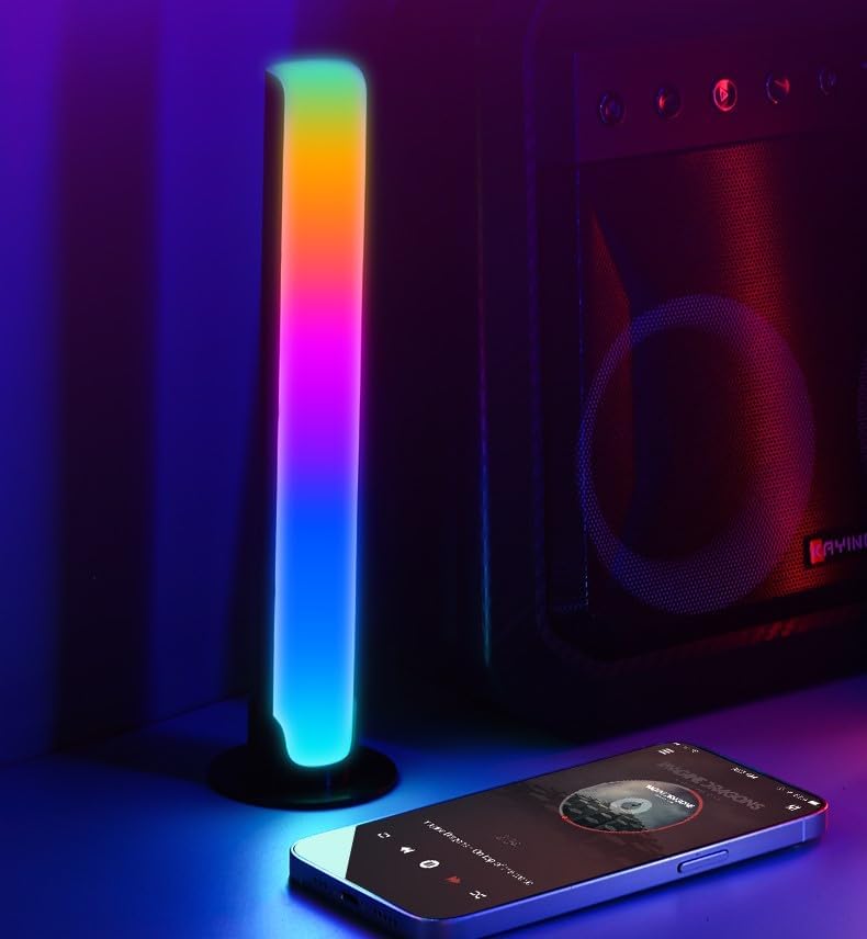 Barre LED RGB 2PCS synchronisée avec la musique et les sons 8 modes d'éclairage - أضواء ملونة متزامنة مع الموسيقى
