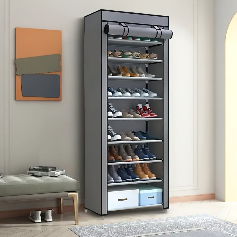 Étagère à chaussures à 9 niveaux avec couvercle anti-poussière - خزانة أحذية 9 طبقات تنزوت