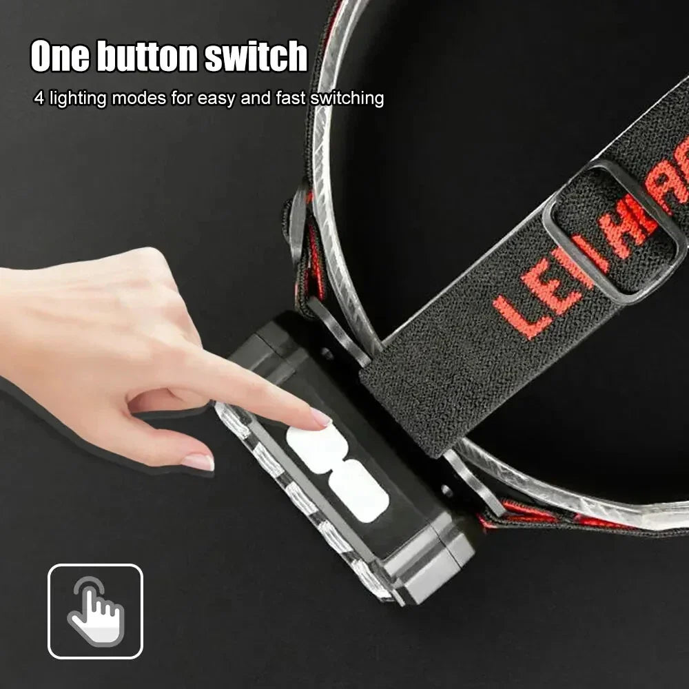 Lampe Frontale LED Rechargeable avec UV SQ-818-UV - مصباح الرأس القابل للشحن بإضاءة مزدوجة