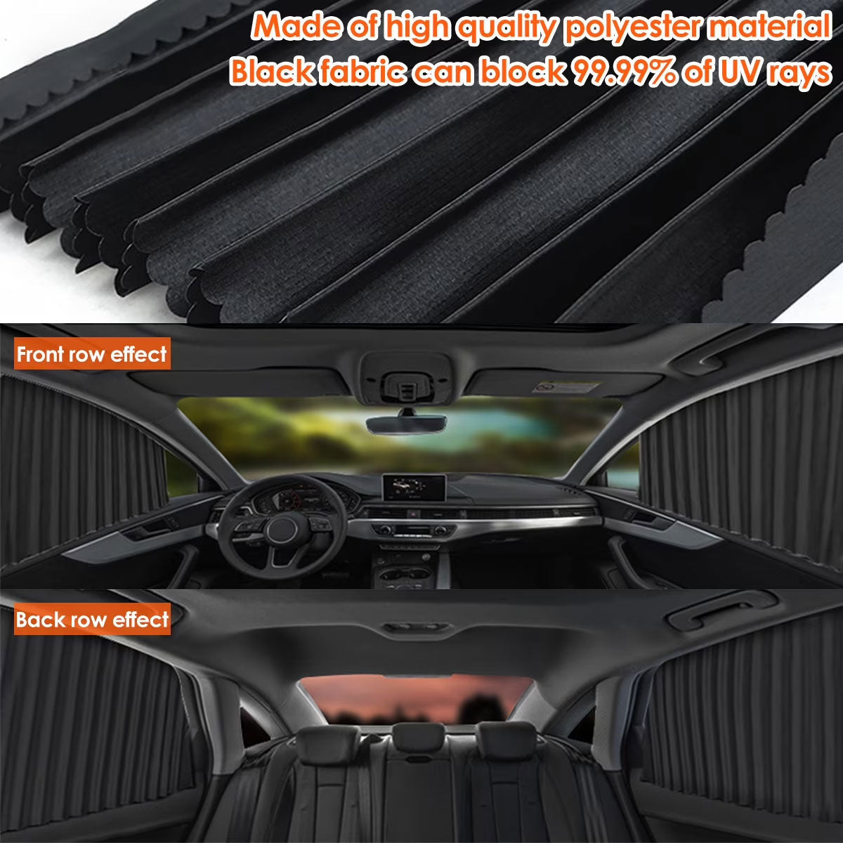 Rideaux Pare-Soleil Magnétiques pour Voiture 2PCS - ستائر السيارة المغناطيسية الواقية من الشمس