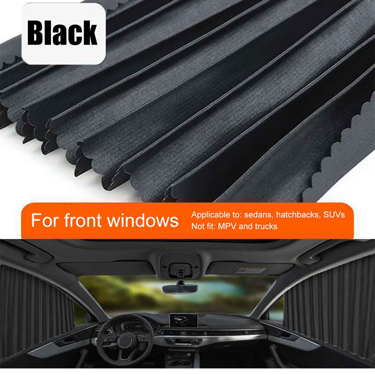 Rideaux Pare-Soleil Magnétiques pour Voiture 2PCS - ستائر السيارة المغناطيسية الواقية من الشمس